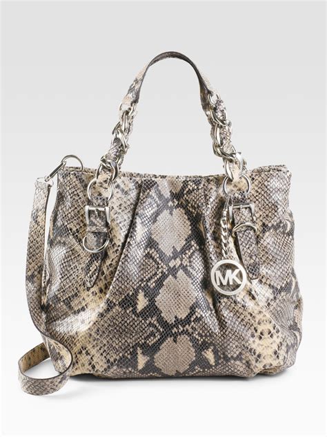 michael kors black python leather|Michael Kors Python Black Bags & Handbags for Women.